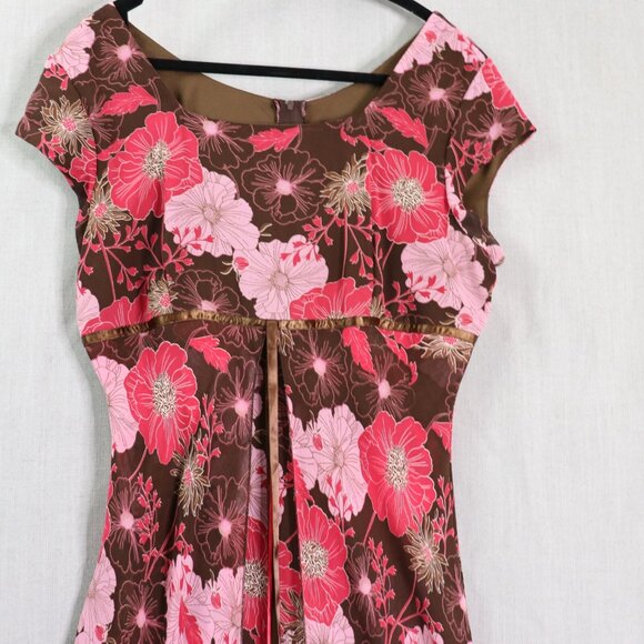 Vintage Jody of California Brown Floral Dress *11/12 Boho Empire Waist USA - Picture 16 of 16